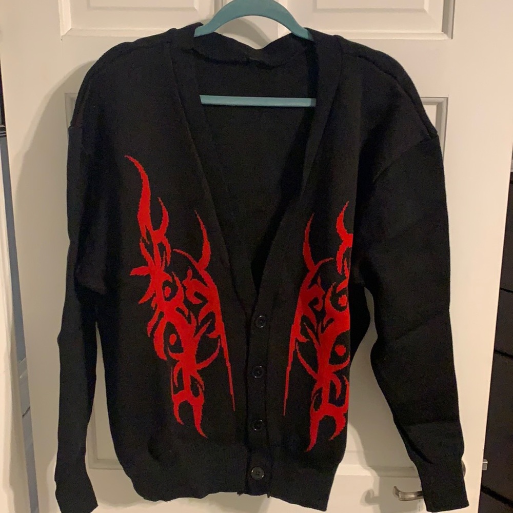 Kito wares Xl sweater black with flames